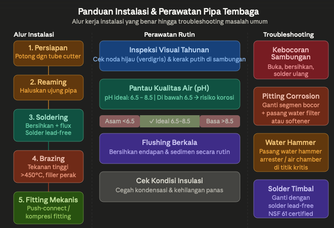 Panduan Instalasi, Perawatan, dan Troubleshooting Pipa TembagA